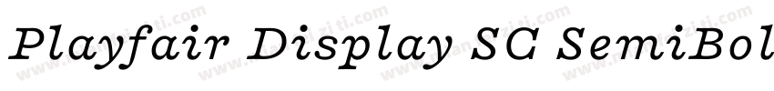 Playfair Display SC SemiBold字体转换